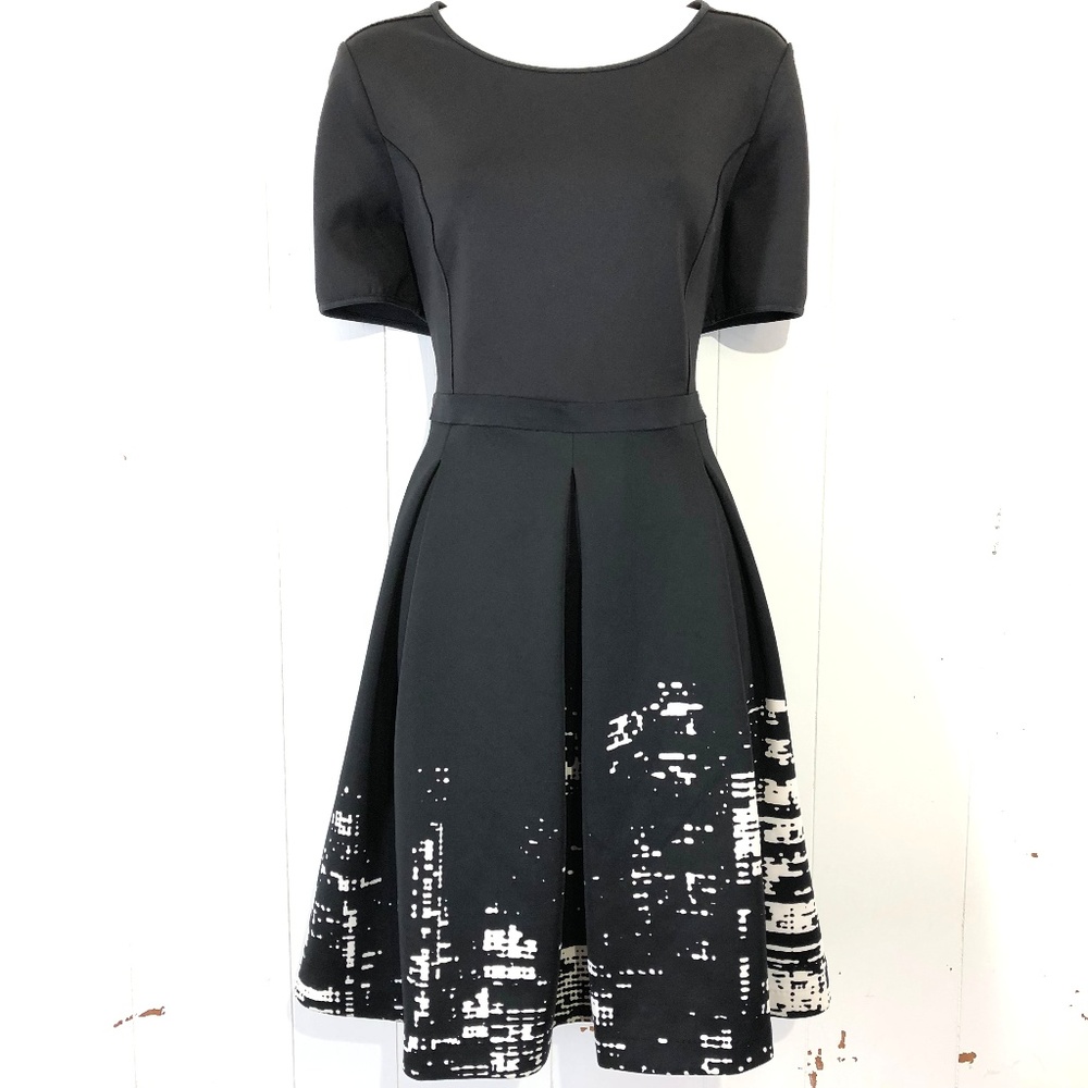 ELIE TAHARIDesign Nation Black Pleated Dress ~ 10